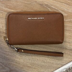 Michael Kors Tan Wristlet Wallet